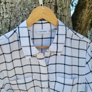 Calvin Klein Women's Shirt Top Sz M  Tunic Top Shirt